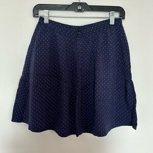 Stradivarius Navy Polka Dot Mini Skirt Size Small